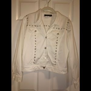 EUC Christina Hope white Jean Jacket.